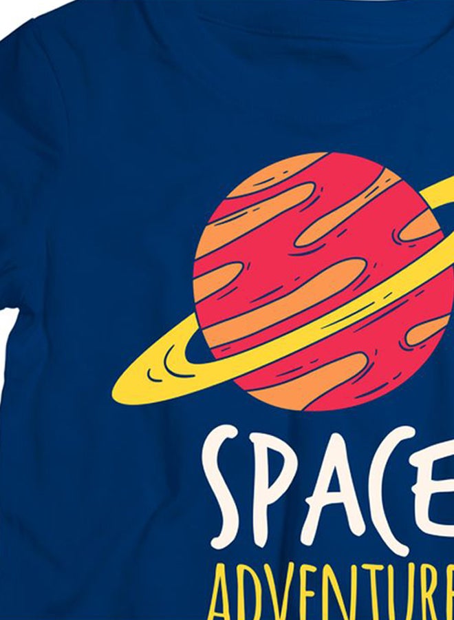 Twinkle Hands - Space Adventure Printed T-Shirt Navy/Red/Yellow - Image 1