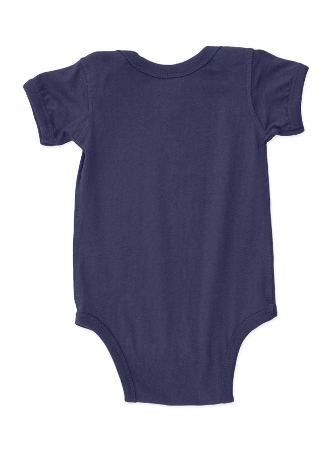 Twinkle Hands - Santa Stop Here Printed Onesie Navy/Red/White - Image 1