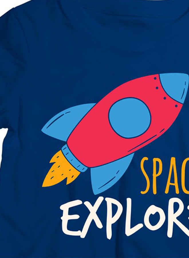 Twinkle Hands Space Explorer Printed T-Shirt Navy/Pink/White - Image 3