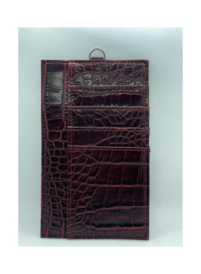 Mobile Leather Wallet Holder Red - Image 2
