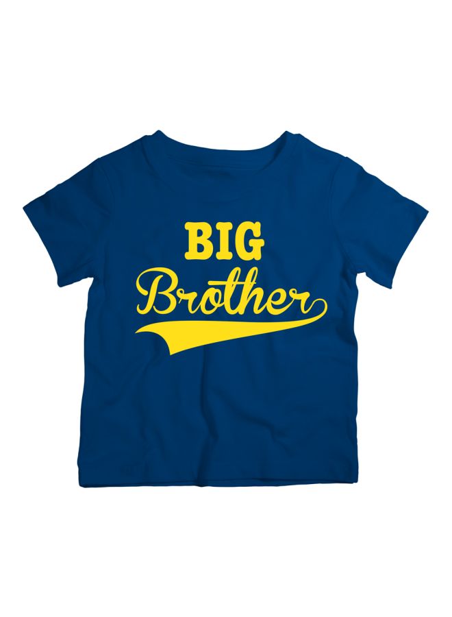 Twinkle Hands - Big Brother Printed T-Shirt Navy/Yellow - Image 1