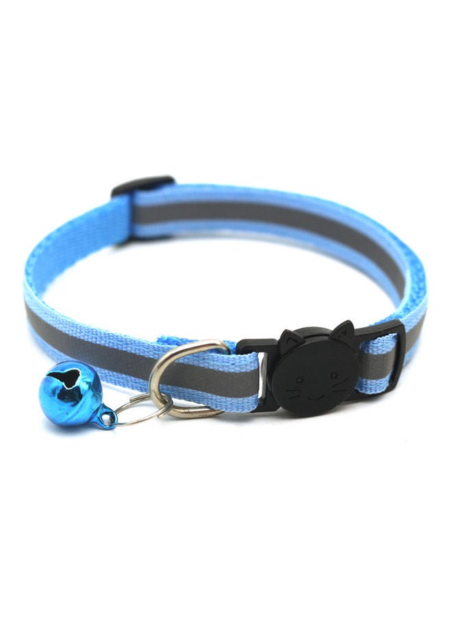 Generic Reflective Patch Release Buckle Bell Tightness Pet Collar Blue/Grey 15 x 1cm - Image 1