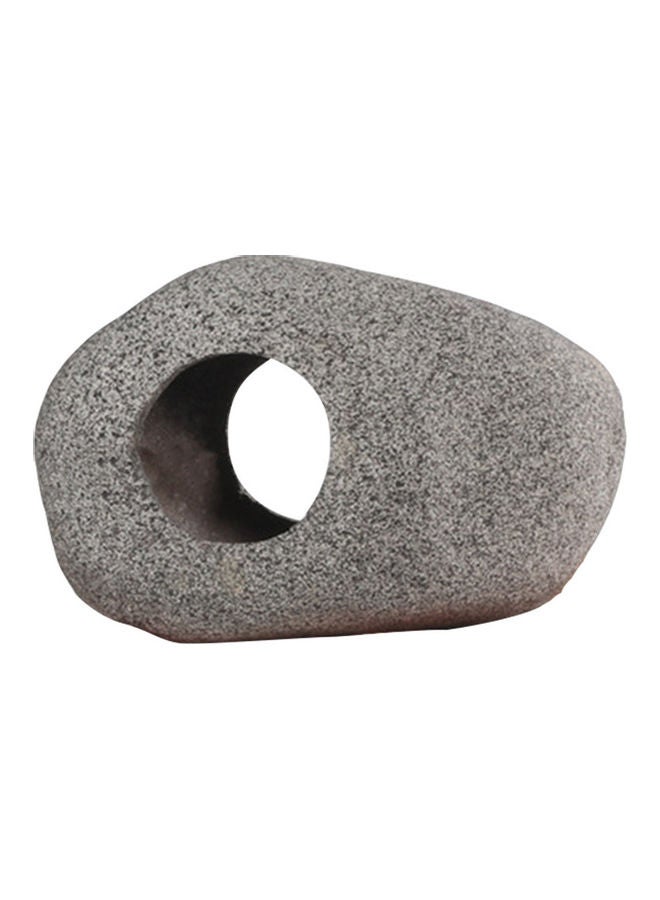 Generic Aquarium Ceramic Cave Decoration Cichlid Stone Grey 12 x 8cm  - Image 1