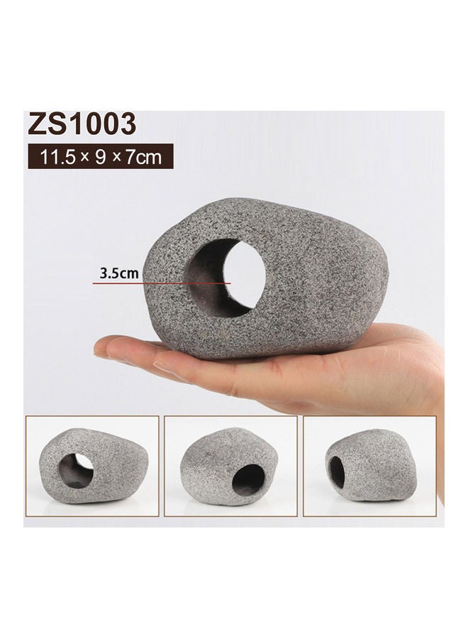 Generic Aquarium Ceramic Cave Decoration Cichlid Stone Grey 12 x 8cm  - Image 5