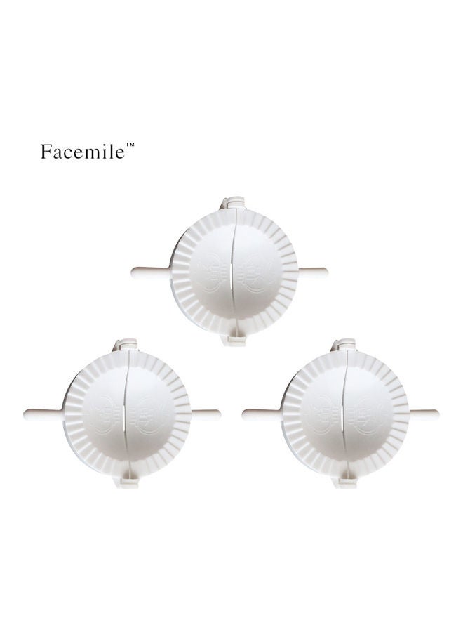 طقم قوالب لصنع الفطائر والعجين والمعجنات مقاس 8 سم يمكنك استخدامه بنفسك مكون من 3 قطع أبيض 9.00 x 5.00 x 9.00سم - Image 1