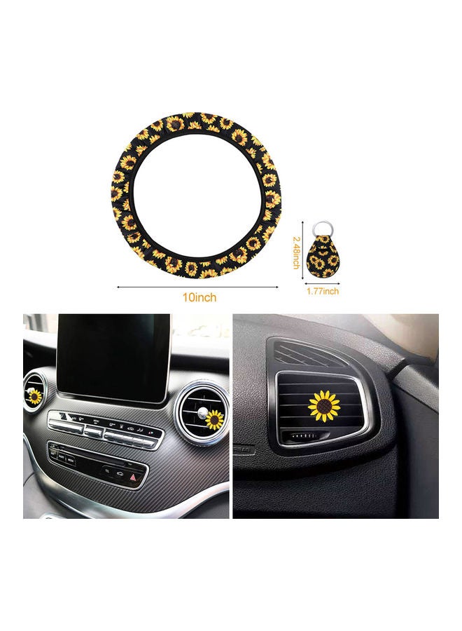 Generic - 6 Pieces Sunflower Car Accessories Set - Image 1