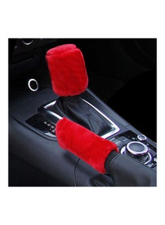 Generic Fluffy 3 pcs Steering Wheel / Handbrake / Gear Shift Cover  - Image 2