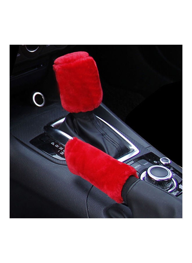 Generic Fluffy 3 pcs Steering Wheel / Handbrake / Gear Shift Cover - Image 2