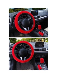 Generic Fluffy 3 pcs Steering Wheel / Handbrake / Gear Shift Cover  - Image 5