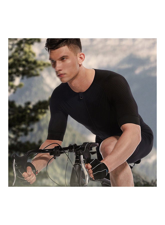 قفازات نصف إصبع رياضية مناسبة لقيادة الدراجات الهوائية مع شرائط عاكسة 0.045كيلوجرام - Image 2