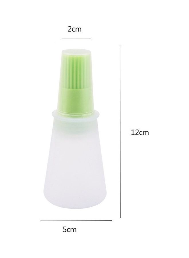 زجاجة زيت محمولة من السّيليكون مع فرشاة أخضر 5 x 12سم  - Image 2