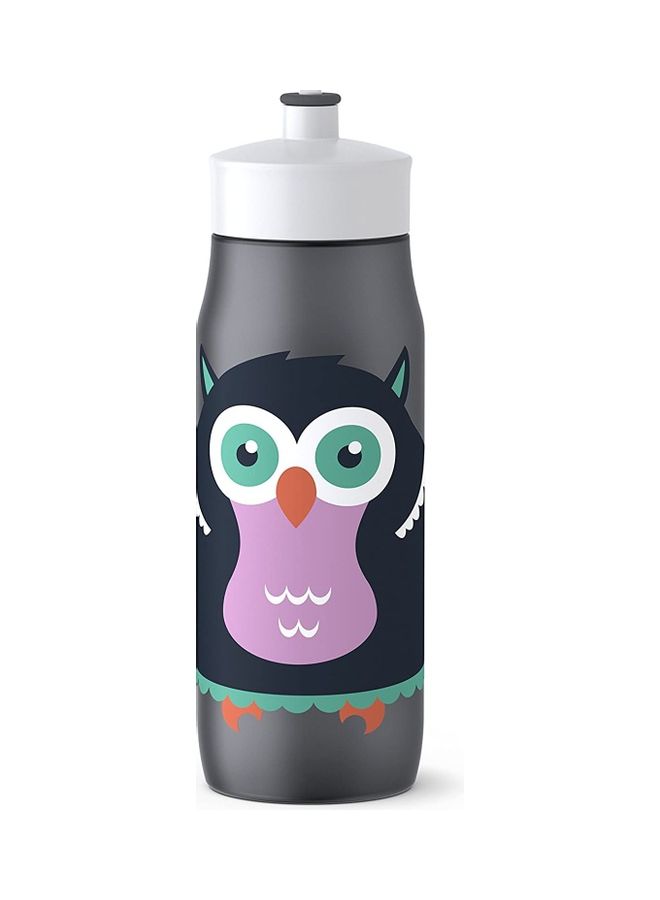 Squeeze Sports Drinking Bottle 0.6L grey 6.6x6.6x21cm