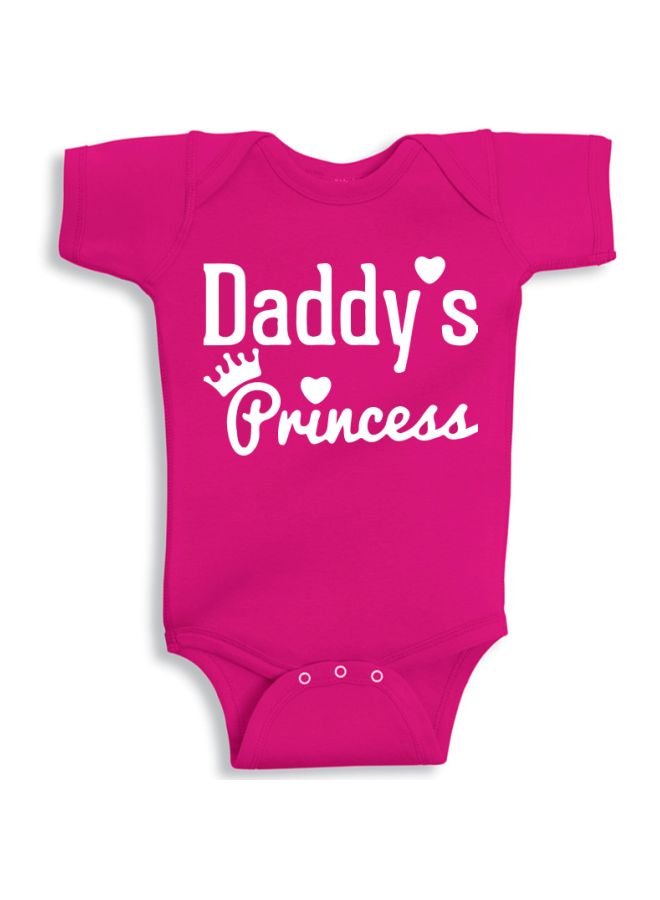 Twinkle Hands Daddy's Princess Printed Onesie Pink/White  - Image 1