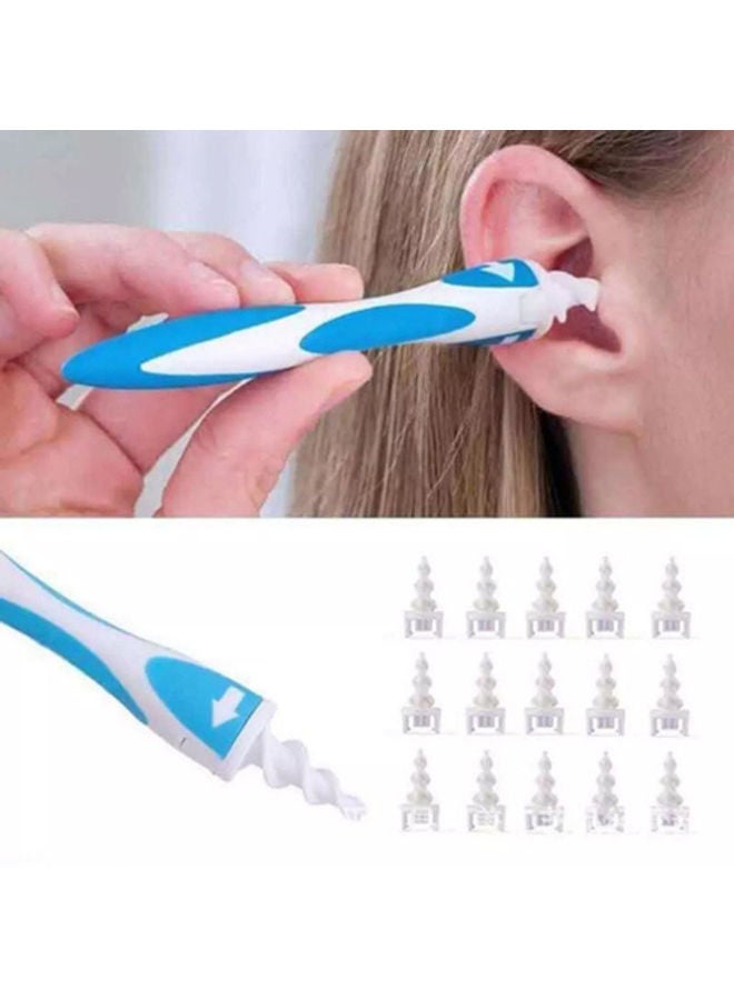 Easy Ear Wax Remover Spiral Cleaner with 16 Replacement Tips