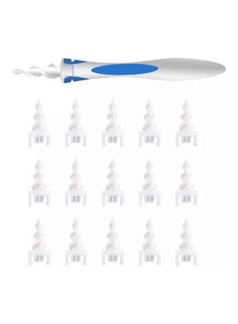 Easy Ear Wax Remover Spiral Cleaner with 16 Replacement Tips