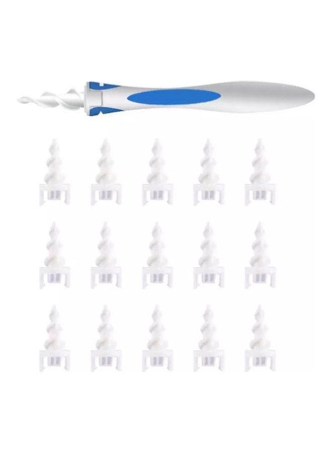Easy Ear Wax Remover Spiral Cleaner with 16 Replacement Tips
