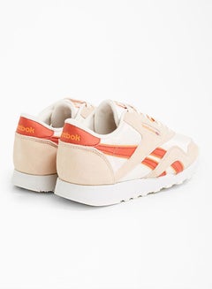 Reebok CL Nylon Low Top Sneakers Buff/Pale Pink/Mason Red  - Image 2