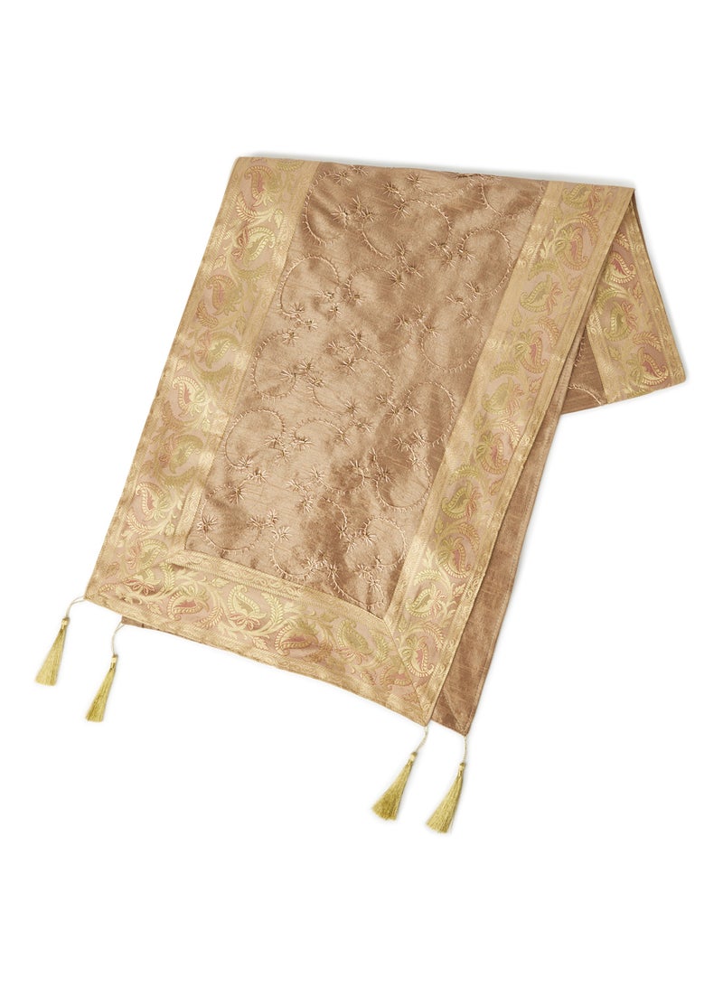 Ikras Decorative Fabric Runner Beige 40x180cm  - Image 1