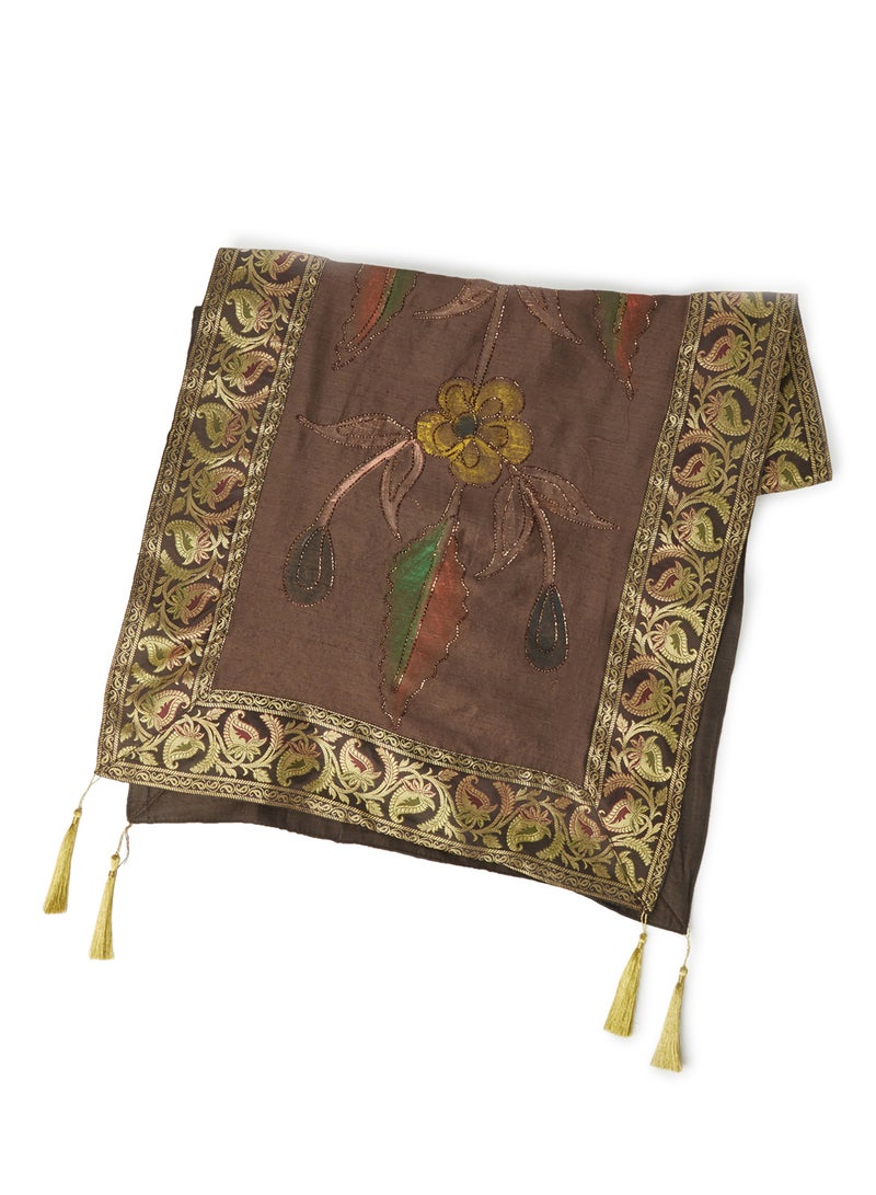 Ikras DHP Runner Brown/Gold 50x150cm - Image 1