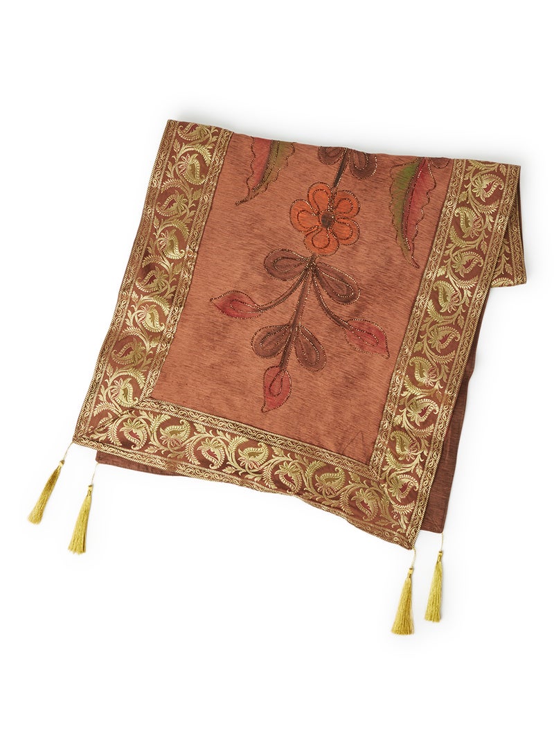 Ikras DHP Runner Brown/Gold 50x150cm - Image 1
