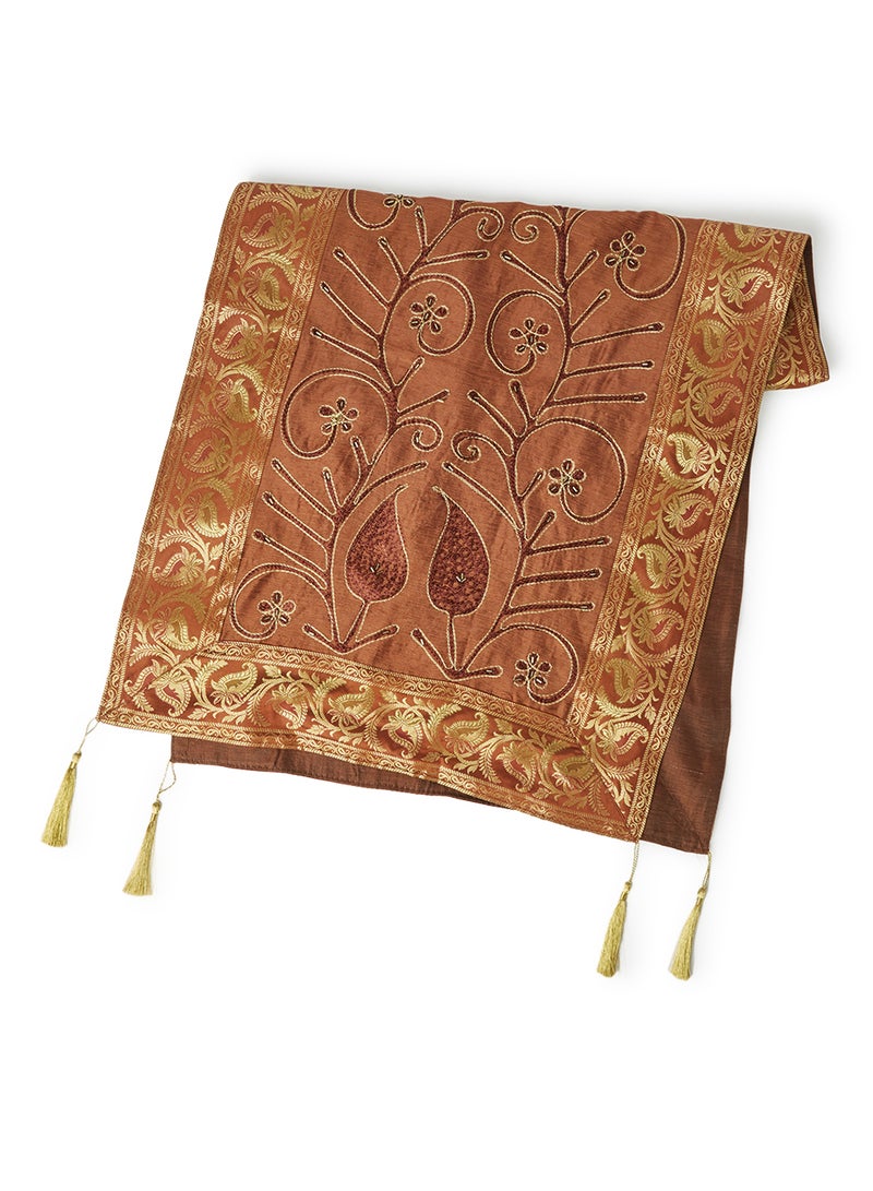 Ikras Decorative Fabric Runner Brown 50x150cm - Image 1