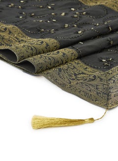 Ikras Decorative Fabric Runner Black/Gold 40x180cm  - Image 3