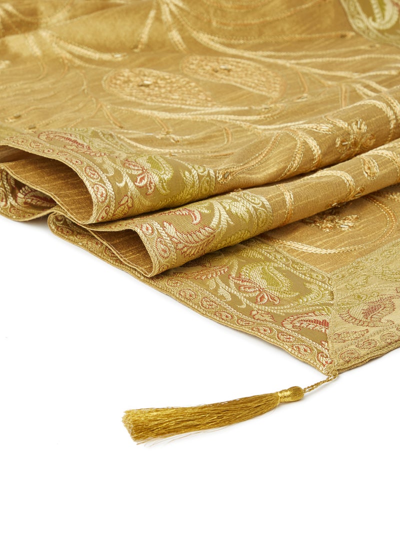 Ikras Decorative Fabric Runner Yellow 50x150cm - Image 3