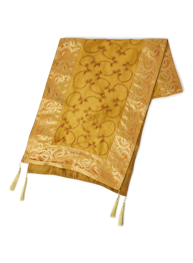 Ikras Decorative Fabric Runner Yellow 40x180cm - Image 1