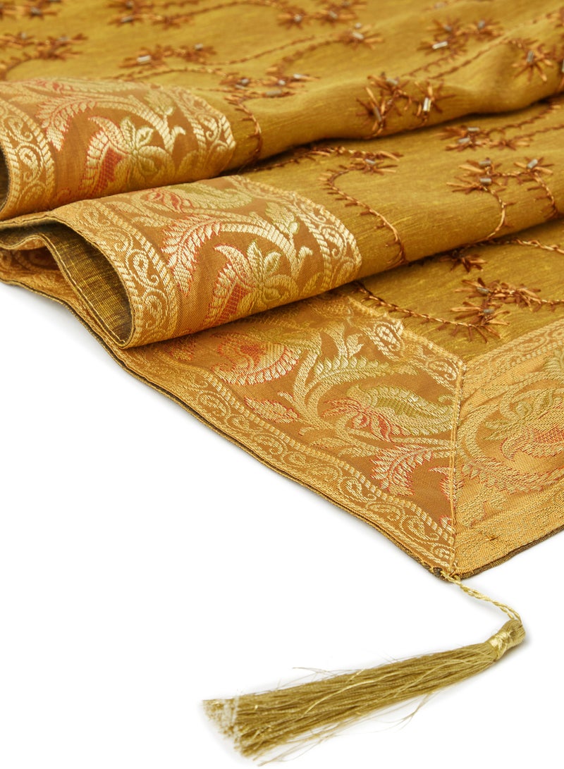 Ikras Decorative Fabric Runner Yellow 40x180cm - Image 3
