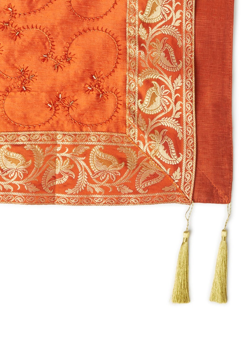 Ikras Decorative Fabric Runner Orange 40x180cm - Image 2