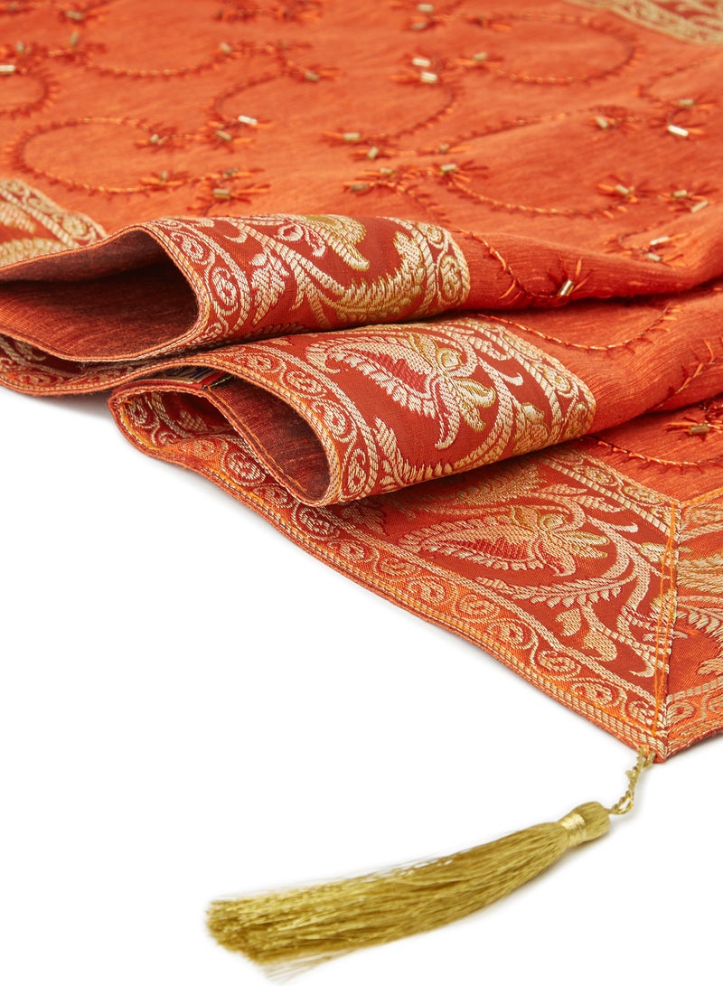 Ikras Decorative Fabric Runner Orange 40x180cm - Image 3