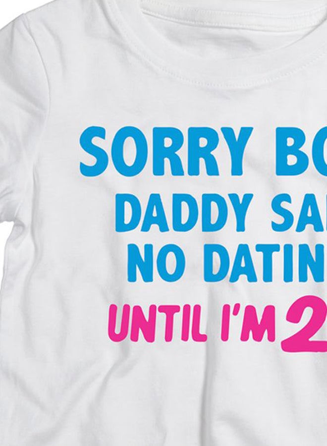 Twinkle Hands Sorry Boys Printed T-Shirt White/Blue/Pink - Image 3