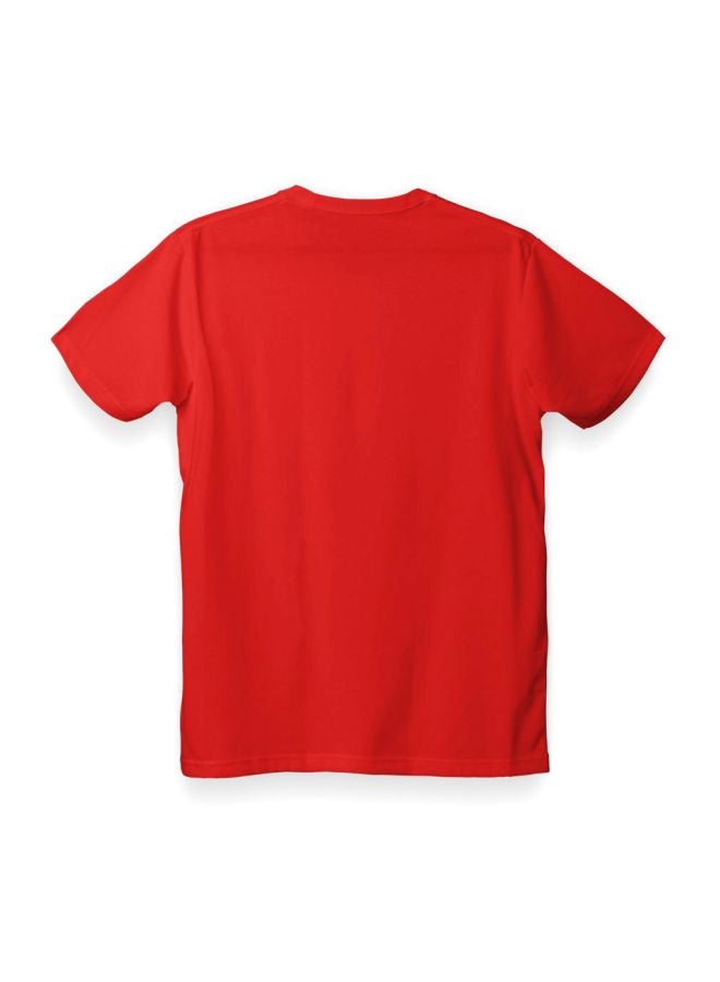 Twinkle Hands Dear Santa He Did It Printed T-Shirt Red/White - Image 2