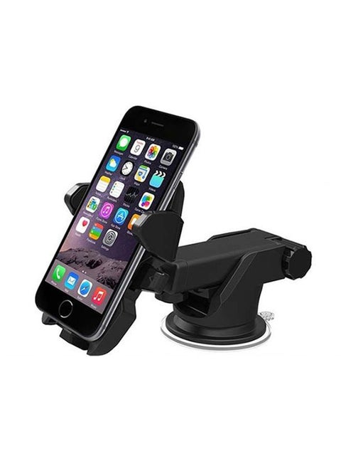 Long Neck Easy One Touch Car Mount Mobile Holder Black