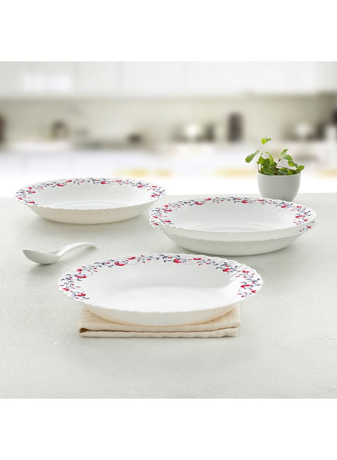 بوروسيل طبق شوربة لارا بينتا من زجاج الأوبال أبيض 22.5سم - Image 3