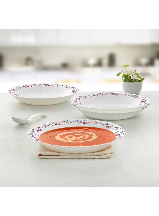 بوروسيل طبق شوربة لارا بينتا من زجاج الأوبال أبيض 22.5سم - Image 4