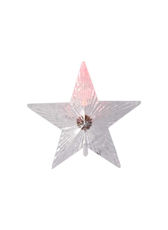 نجمة قمة شجرة عيد الميلاد مع الأضواء