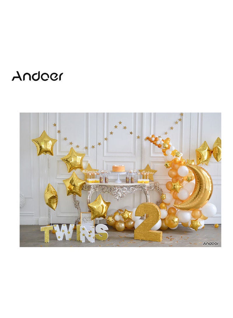 ANDOER Twins Birthday Photography Studio Background Multicolour - Image 3