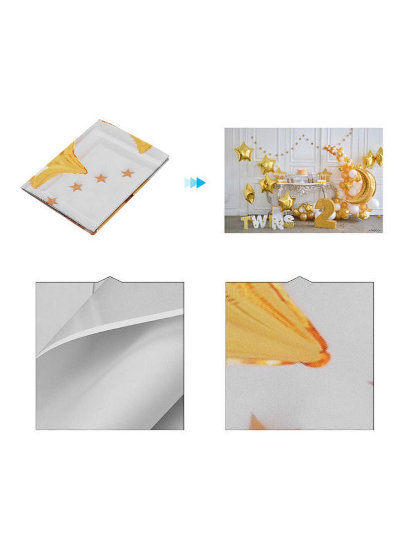 ANDOER Twins Birthday Photography Studio Background Multicolour - Image 2