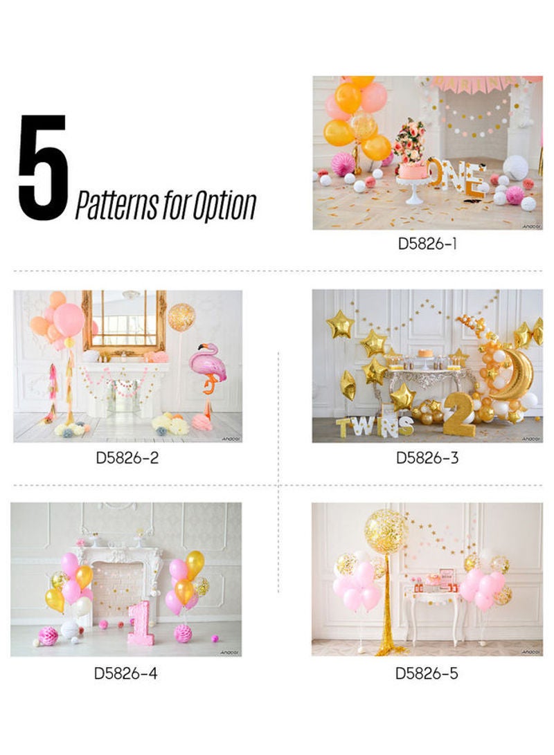 ANDOER Twins Birthday Photography Studio Background Multicolour - Image 4