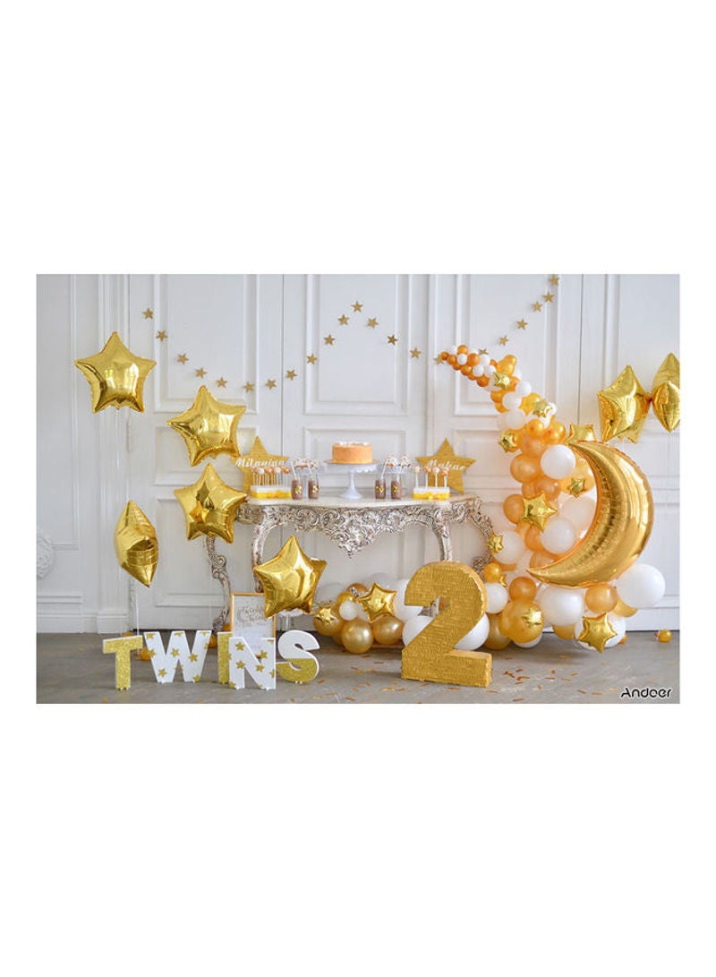 ANDOER Twins Birthday Photography Studio Background Multicolour - Image 5