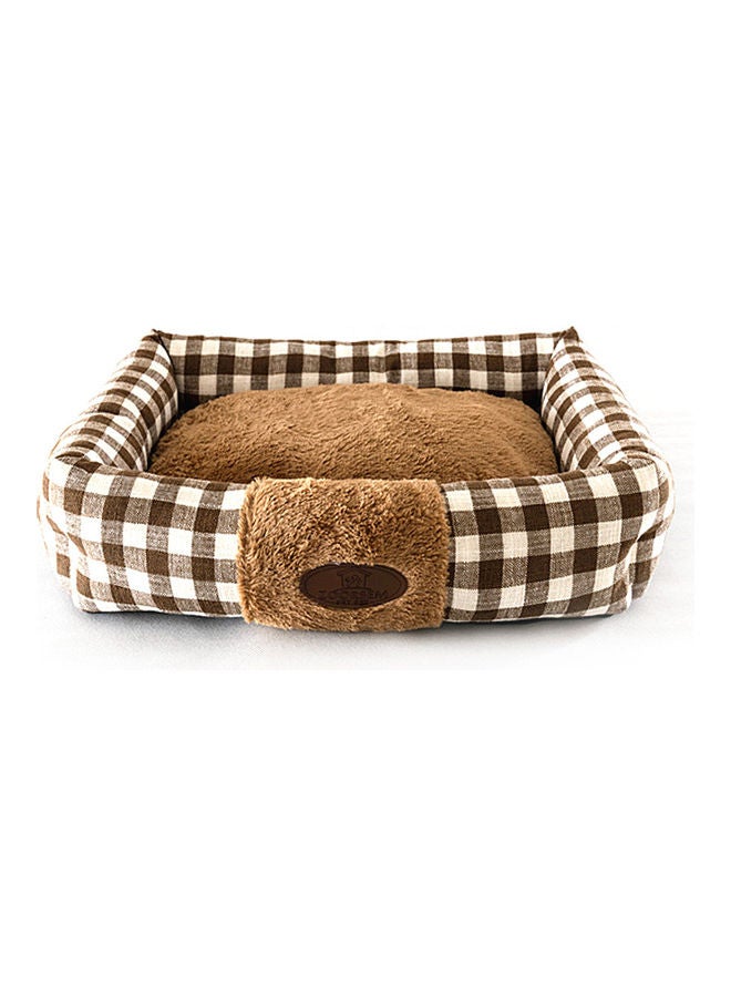 أغطية وسائد منقوشة البني/الأبيض 50x15x40سم