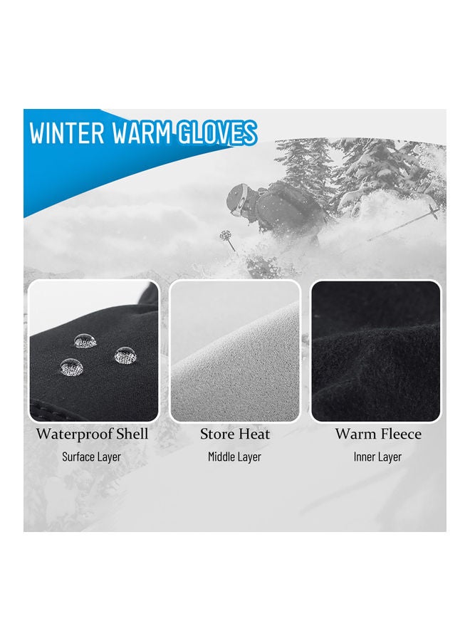 Generic Pair Of Winter Warm Ski Cycling Fleece Anti-Slip Sports Gloves XL  - Image 5