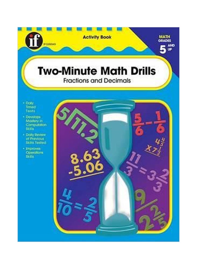 Two-Minute Math Drills, Grades 5 - 8 : Fractions & Decimals Paperback English by Instructional Fair 