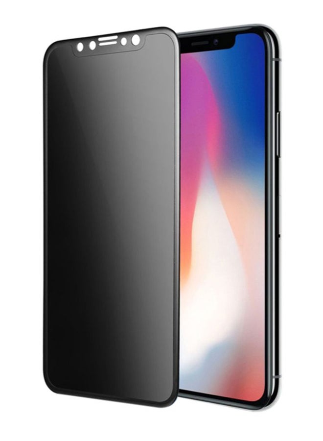 موز لاصقة حماية للشاشة من الزجاج المقوى لهاتف أبل آيفون X10 أسود / شفاف