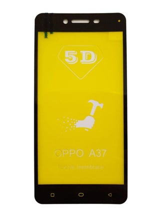 5D Tempered Glass Screen Protector For Oppo A37 Black/Clear - v1607583117/N22314707A_1