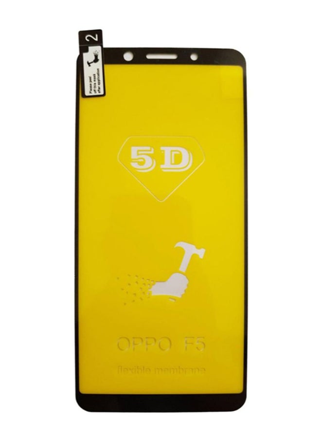 Muzz 5D Tempered Glass Screen Protector For Oppo F5 Black/Clear