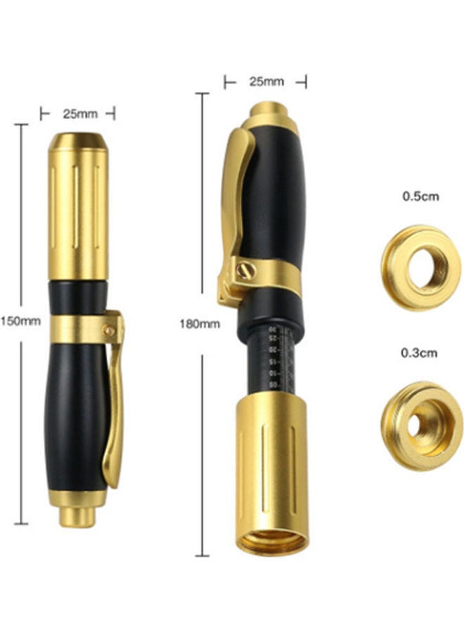 Generic 2 In 1 High Pressure Hyaluronic Pen for Anti Wrinkle Skin Gold/Black 15cm  - Image 2