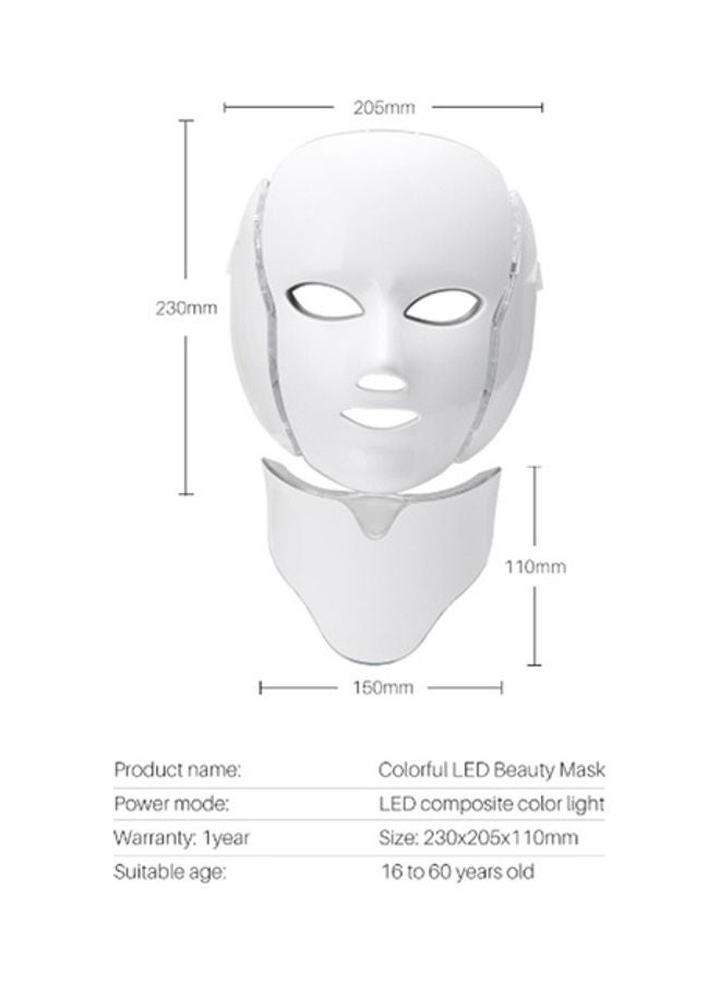 Generic LED Mask Facial Machine White 18cm  - Image 3