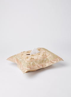 Ikras 4-Piece Embroidered Runner With Placemat And Tissue Box Set Beige 50x100cm  - Image 3